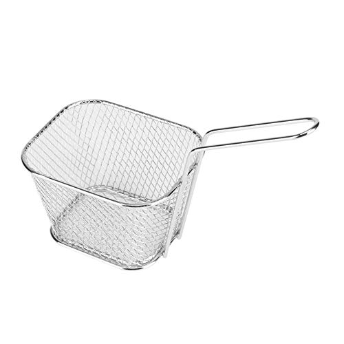 Riuulity Elegante Mini -Fry -Körbe Zum Servieren von Chips Einzigartiges Präsentationstool für Party Catering Metall Silber Größe 4.13 X 3,35 X 2,56 Zoll Riuulity Elegante Mini -Fry -Körbe Zum Servieren von Chips Einzigartiges Präsentationstool für Party Catering Metall Silber Größe 4.13 X 3,35 X 2,56 Zoll von Riuulity