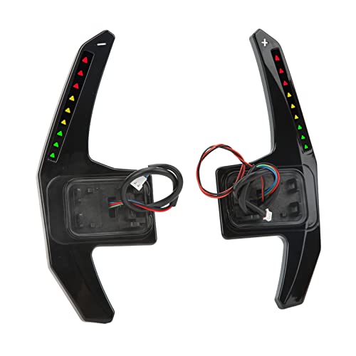 Riuulity Erweiterte LED -Paddelschieber -Verlängerungabdeckung für die Passform für M Modelle Anpassbare Schaltlichter für Präzisionsgetriebe ändern Ideal für M Serienbesitzer (BLACK) von Riuulity