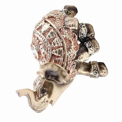 Riuulity Exquisite Feng Shui Elephant Skulptur, die Glück und Glück in China symbolisiert. Hochwertige Harzkonstruktion mit Anti-Rutschoberfläche. Ideale Wohnkultur oder Geschenkauswahl. (S) von Riuulity