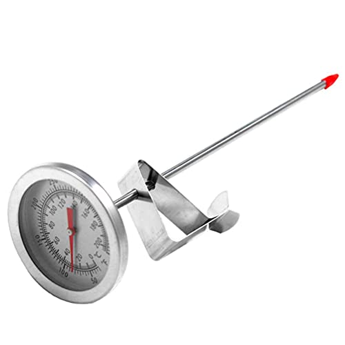 Riuulity Frittier Thermometer, Friteuse, Edelstahl-Messgerät für Küche Kochen, Pommes, Barbecue mit 20cm Sonde (Wie gezeigt) von Riuulity