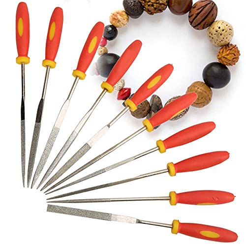 Riuulity Haltbarer Diamantbeschichtungs -Metall -Einreichungstool Holzdatei 10pcs für Handhandwerk Ergonomisch Griff von Riuulity