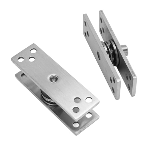 Riuulity Heavy Duty Edelstahltür Pivot Scharnierset Smooth Operation für Glas Bücherregal für Verschiedene Heimdesigns Geeignet von Riuulity