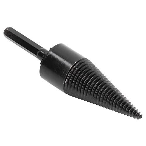 Riuulity Hex Shank Brennholzbohrmaschine Bit Holzstamm Splitter Kohlenstoffstahlkegel Bohrwerkzeug mit Gerilligem Design für Höhere Wirksamkeit (42 mm) von Riuulity
