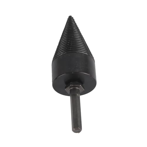 Riuulity Hex Shank Brennholzbohrmaschine Bit Holzstamm Splitter Kohlenstoffstahlkegel Bohrwerkzeug mit Gerilligem Design für Höhere Wirksamkeit (45 mm) von Riuulity