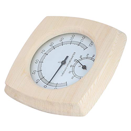 Riuulity Holz Sauna Thermo-Hygrometer Stylish Thermometer Hygrometer für Sauna Room Badezimmer Saunazubehör Holzfarbe Größe 13.5x13x2,5 Cm Riuulity Holz Sauna Thermo-Hygrometer Stylish Thermometer Hygrometer für Sauna Room Badezimmer Saunazubehör Holzfarbe Größe 13.5x13x2,5 Cm von Riuulity