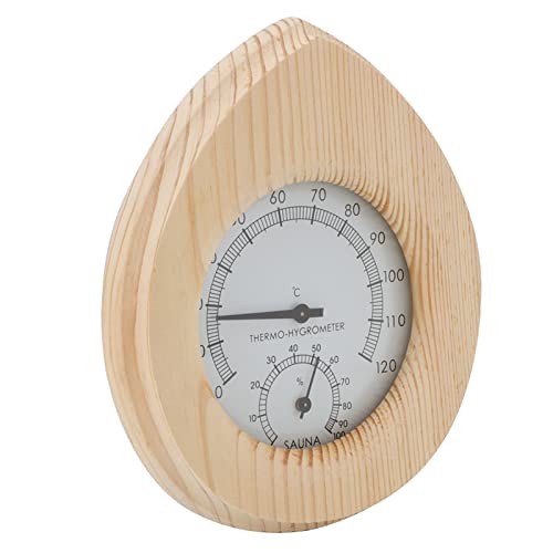 Riuulity Holzropfenförmiger Thermo-Hygrometer-Hygrometer für die Dekoration und Feuchtigkeitsprüfung der Sauna-Raum Riuulity Holzropfenförmiger Thermo-Hygrometer-Hygrometer für die Dekoration und Feuchtigkeitsprüfung der Sauna-Raum von Riuulity