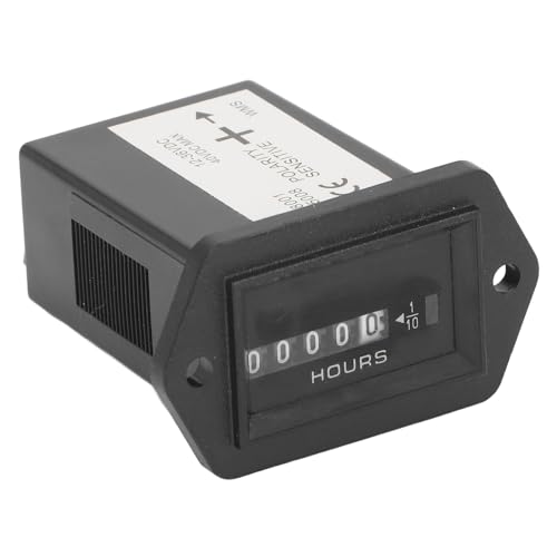 Riuulity Industriestundenmeter Hohe Genauigkeit Mechanischer Timing -Indikator für Generatoren 12-36VDC für Batterieautos von Riuulity