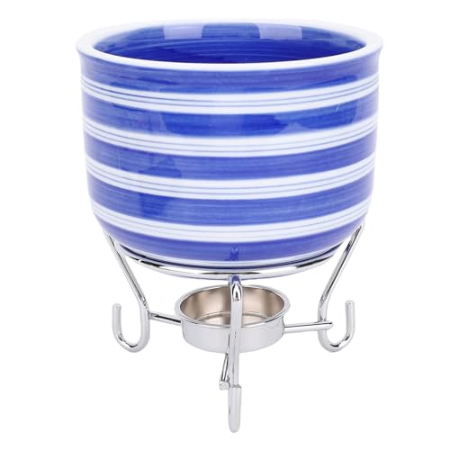 Riuulity Keramikfondue -Set, Handbemaltem Käse Fondue Topf für Familienversammlungen und Partys, Leicht zu Schmelzen Käse, mit Hoch Entwickeltem Europäisch Inspiriertem Design von Riuulity