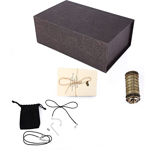 Riuulity Klassisches Codes Chloss, Elegantes Design, Da Vincis Intellektueller Stil, Passwort-Buchstaben-Code-Schloss Einzigartiges Romantisches mit Ring Halter von Riuulity