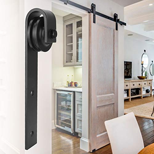 Riuulity Kohlenstoffstahl -Schieberscheibe -Rollen Roller Set Stummschild Gleiten Praktische Installation für Weinkellergarderobe von Riuulity