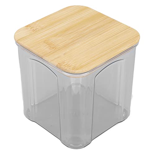 Riuulity Küchenkanister-Sets für die Theke mit Bambusdeckeln, Kaffeebehälter-Set, Transparenter Behälter Zur Kaffeebohnen-Aufbewahrung, Lebensmittel-Vorratsdose mit Großem (900 ml) von Riuulity
