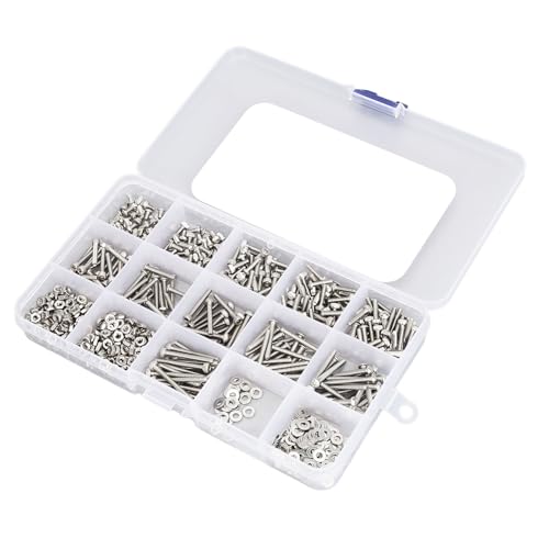 Riuulity Metrik M2.5 Cap Hex Head Sortiment Sortment Set für Einfache Installation 840pcs für Auto- und LKW -Reparaturen Riuulity Metrik M2.5 Cap Hex Head Sortiment Sortment Set für Einfache Installation 840pcs für Auto- und LKW -Reparaturen von Riuulity