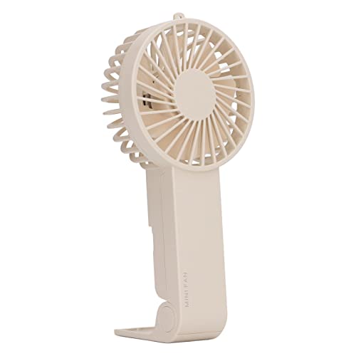 Riuulity Mini-Handventilator, Faltbarer Persönlicher Handventilator aus ABS für das Büro (Beige) von Riuulity