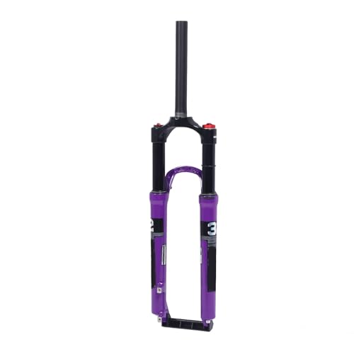 Riuulity Mountainbike Frontgabel Violett Mg Legierung Leichtes Sperrluftaufhängung, Einstellbare 27,5 -Zoll -Fahrradfederung von Riuulity