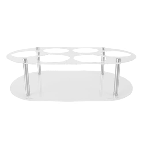 Riuulity Organizer für 6 Flaschen mit Stabilem Becherständer aus Acryl für die Küchenarbeitsplatte. Bietet Platz für Bis zu 6 Wasserflaschen mit Glasbechern und Thermoskannen. (klar) von Riuulity