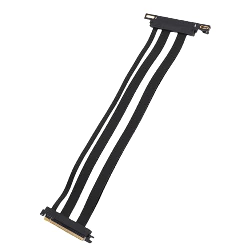 Riuulity PCIE 5.0 X16 GPU RISER -Kabel Easy Installation 90 Grad Rechtwinkel für Extreme Gaming -ITX Builds, Schwarz (40cm) von Riuulity