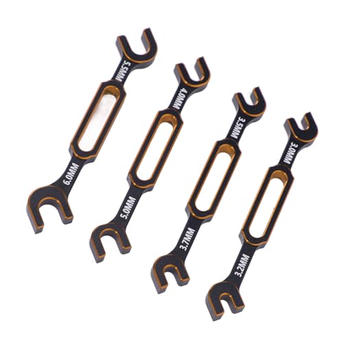 Riuulity RC -Schraubenschlüssel -Set Hoher Stärke RC Ballgelenkentferner für Crawler, Drohnenhandwerk und Breite Anwendbarkeit (GOLD) von Riuulity