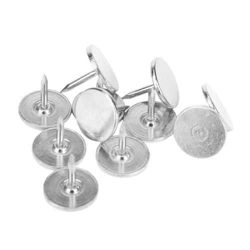 Riuulity Round Polstery Nagel Antique Möbel Zeichnung Pin 100pcs Handwerk für Wohnkultur Silbereisen (Durchmesser 14 mm * Gesamtlänge 20 mm) von Riuulity