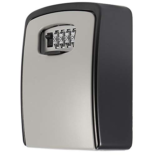 Riuulity Schlüsselspeicherbox Secure Zink Alloy Password Lock Box für Home Office Factory, Langlebiger Schlüsselspeicher für Wertsachen, Grau, 5.7x4.1x2.2 in, 1 Einheit (14,5 * 10,5 * 5,5 (cm)) von Riuulity