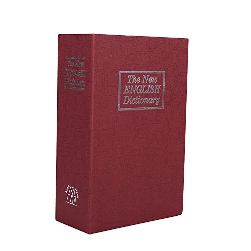 Riuulity Sicherheitswörterbuchbox, Geheime Buch Sicher für Home Office mit Codiertem Schloss, Tragbares Reisen, Mystery -Szene Hinzufügen (Passwort rot) von Riuulity