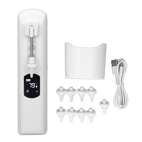 Riuulity Smart Water Cleaner Wieder Aufgeladen mit 9 TIPP, 180 Ml Kapazität Handheld Electric Ohr Wachs Waschmaschine Entfernung Kit (White) von Riuulity