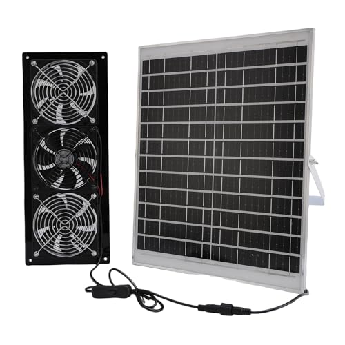 Riuulity Solar Angetriebenes 3 -Lüfter -Kit, Hochgeschwindigkeitslüftungslüfter mit Solarpanel für Hühnerkoops, Gewächshäuser, Schuppen, Haustierhäuser Riuulity Solar Angetriebenes 3 -Lüfter -Kit, Hochgeschwindigkeitslüftungslüfter mit Solarpanel für Hühnerkoops, Gewächshäuser, Schuppen, Haustierhäuser von Riuulity
