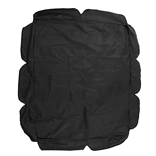 Riuulity Swing Baldachin Wasserdicht Proof Windfest 210d Silberbeschichtete Oxford für Outdoor Stuhl Garten Terrasse Veranda 142x120x18 Cm (BLACK) von Riuulity