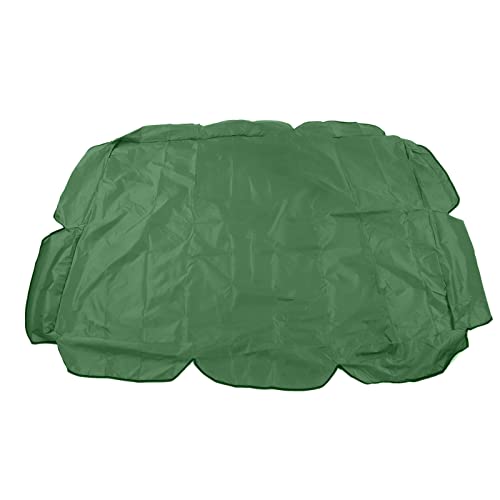 Riuulity Swing Baldachin Wasserdicht Proof Windfest 210d Silberbeschichtete Oxford für Outdoor Stuhl Garten Terrasse Veranda 142x120x18 Cm (dunkelgrün) von Riuulity
