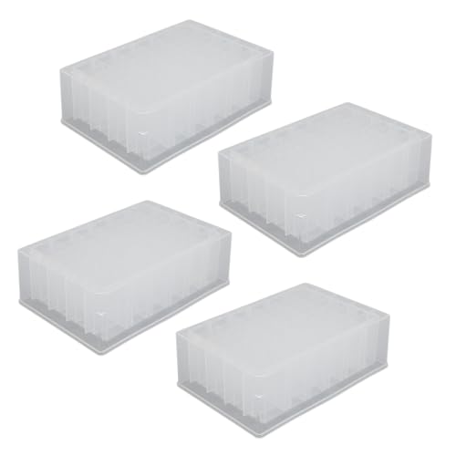 Riuulity Transparente 48 Wells 2 Ml Tiefe Brunnenplatte mit Alphanumerischen Codes für eine Einfache Überwachung und Mechanische Probenahme, 10 Packung von 10 von Riuulity