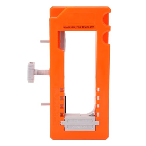 Riuulity Türscharnier-Mortiser-Vorlage Rugged Tiefe Mess Jig mit Nicht-Schlupfkissen für Präzise Türscharnierkunststoff-Plastik 5pc Kit 3-5 Zoll Länge von Riuulity