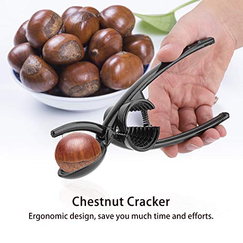 Riuulity Umweltfreundlicher Kastanien-Cracker- und Walnuss-Opener Multifunktionales Werkzeug für Häusliche Verwendung Hochwertiger Aluminiumlegierung Black 1PC von Riuulity
