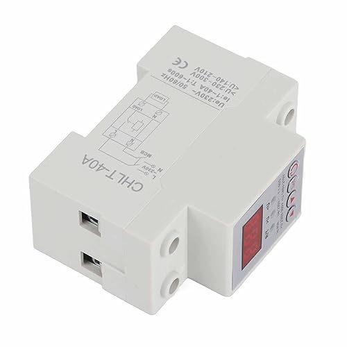 Riuulity Vielseitig über Unter Spannungsschutzvorrichtung - Einstellbares Auto Reset DIN Rail Protector (40A) von Riuulity