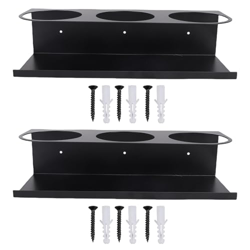 Riuulity Wandmontage Iron Water Flaschen Organizer, Platz Sparsam Einfacher Einbau von Bechern für die Heimküche zu Hause Installieren (2PCS) von Riuulity