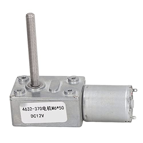 Riuulity Wurmgetriebe Motor Selbstverriegelung DC12V -Geschwindigkeitsreduzierung Getriebe Motor für Kleine Geräte Aluminiumlegierung Material (18RPM) von Riuulity
