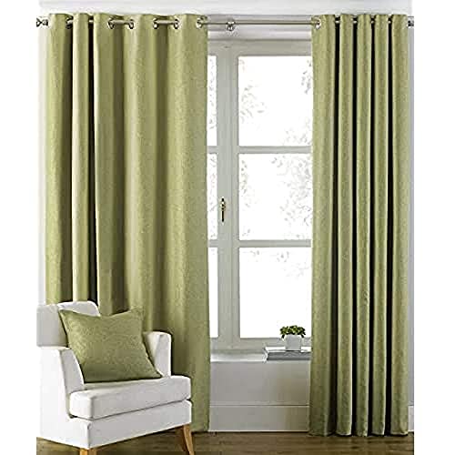 Riva Home Atlantic Ringtop Eyelet Vorhang, Polyester, Grün, 229 x 183cm von Paoletti