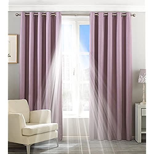 Riva Home Eclipse 229X183 R/T Mauve, Polyester, Edelstahl, 90x72 (229x183cm) von Paoletti