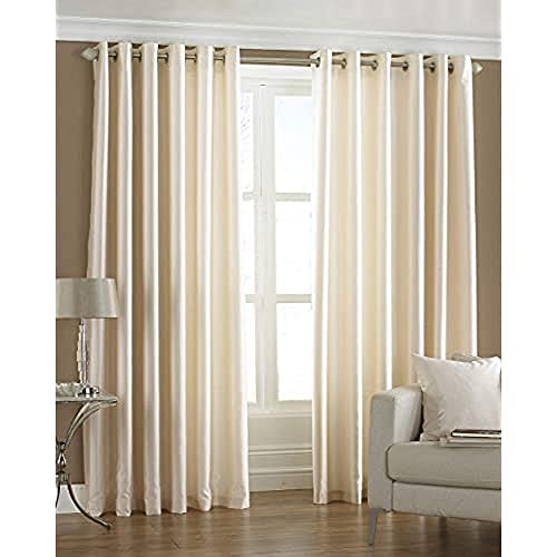 Riva Home Fiji 117X137 R/TOP Curtain Cream, Sahne, 46x54 (117x137cm) von Paoletti