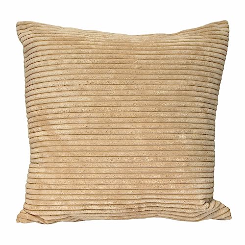 Riva Home Kissen aus Cord-Polyester, gefüllt, Beige, 45 x 45 cm von Riva Home