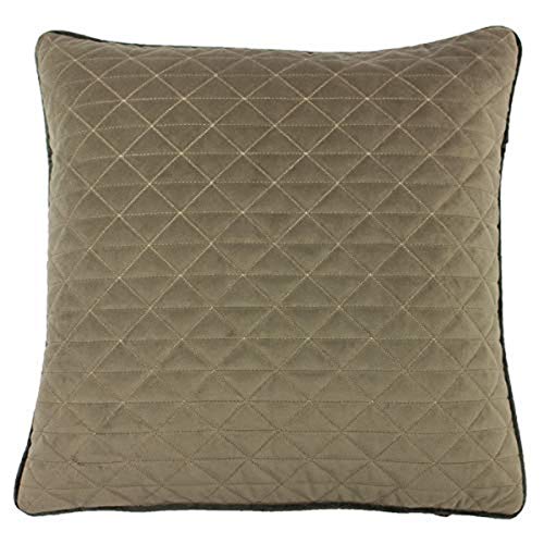 Riva Home Quartz 45X45 FEATH CUSH Tau/Char, Polyester, Taupe/Charcoal Grey, 45x45cm von Riva Home