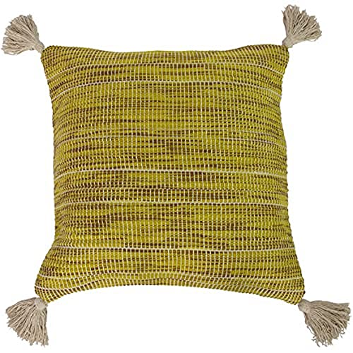 Paoletti Riva Home Shilo Polyester-gefülltes Kissen, Ocker/Grün, 50 x 50 cm von Riva Home