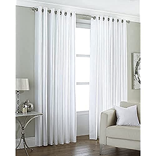 Riva Essentials Fiji 168X137 R/TOP Curtain White, Polyester, Weiß, 66x54 (168x137cm) von Paoletti