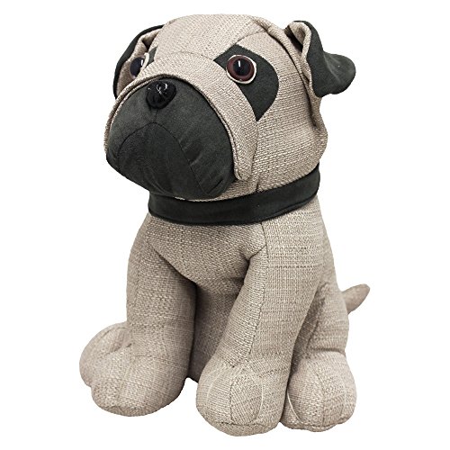 Riva Paoletti Mops-Hund Türfeststeller - Heavywight Sand Füllung - 100% Polyester - 23 X 15 X 24 Cm (9" X 6" X 9" Zoll) - In Großbritannien Entworfen von Paoletti