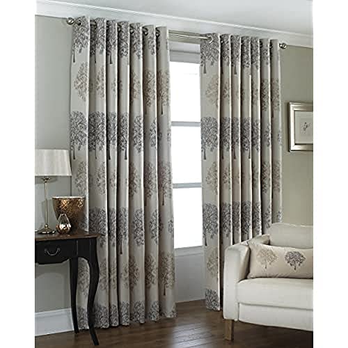Riva Home Oakdale 168X183 R/T CURT Silver, Polyester, Silber, 66x72 (168x183cm) von Riva Home
