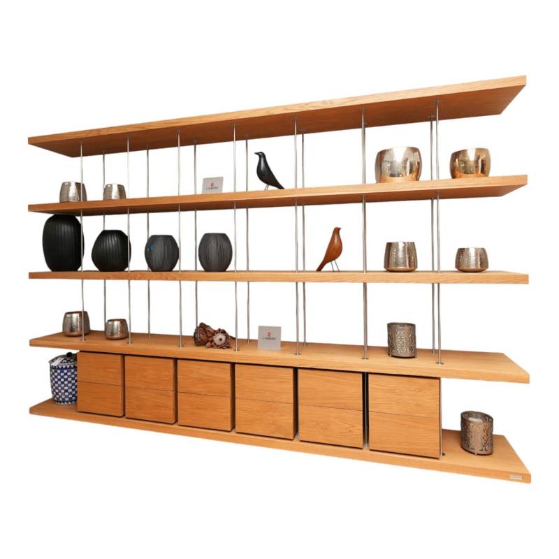 Regal Piano Design Bookshelf Eiche Mt Knoten Geölt Gewachst von Riva1920