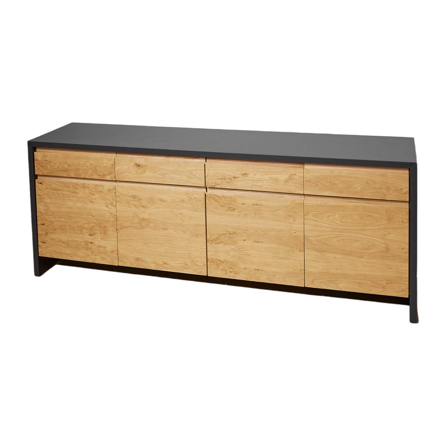 Sideboard Aera Credenza Eiche Astig Geölt Korpus Eisen Lackiert von Riva1920