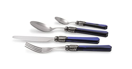 Rivadossi 2224A05 Vittoria Besteck-Set, 24-teilig, Blau von Rivadossi