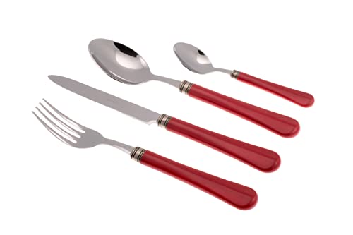 Rivadossi 8424A01 Giulietta Besteck-Set, 24-teilig, Rot von Rivadossi