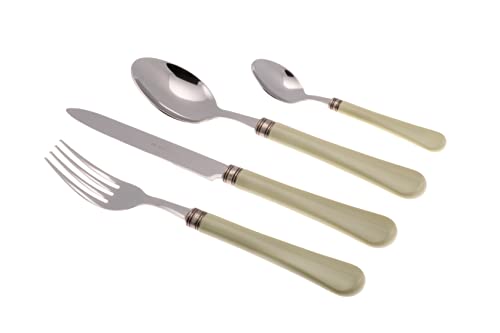 Rivadossi Giulietta Verde – Besteck-Set für 6 Personen, 24-teilig – 100% Made in Italy, Handwerkskunst und Design – Edelstahl 18/10 von Rivadossi