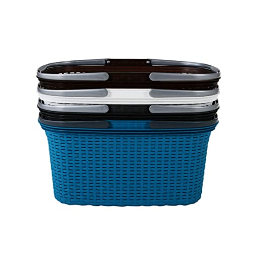 Rival R37600 Wäschekorb Rattan-Design, 32 Liter, 56 x 37 x 28 cm (Farbe zufällig, 5er Pack) von Rival