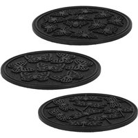 12 Stück Rivanto® Gummi Gehwegplatte Insekten Ø 30 cm Trittplatte für Garten/Beet, recyceltes Gummi, schwarz von Rivanto